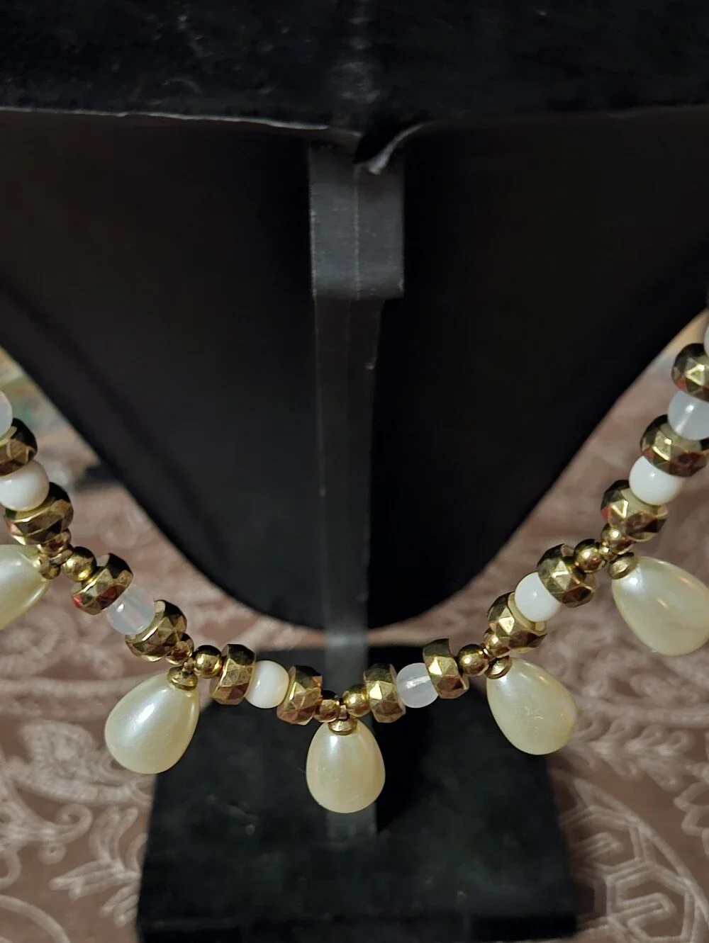 PLUNDER DESIGN Gold & Pearl Teardrop Necklace - NEW